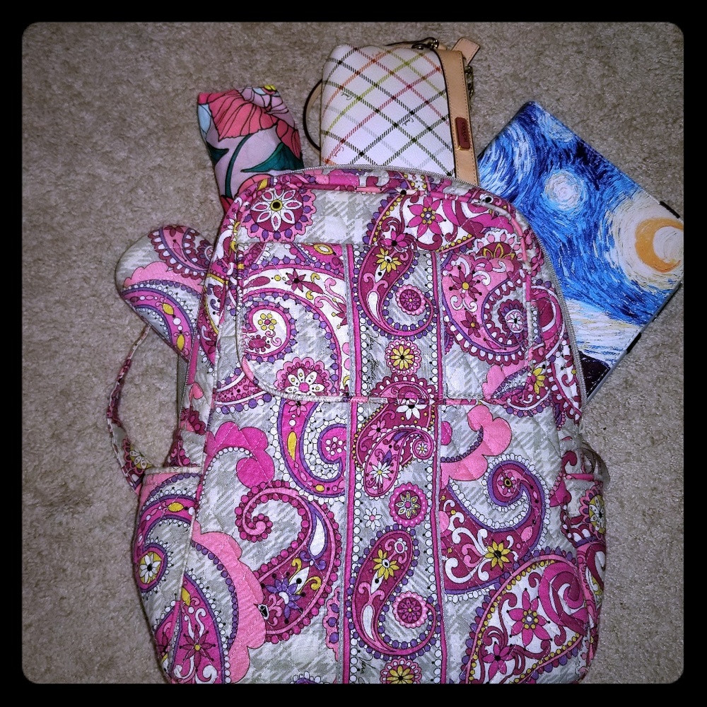 Vera Bradley Paisley Meet Plaid Small Backpack